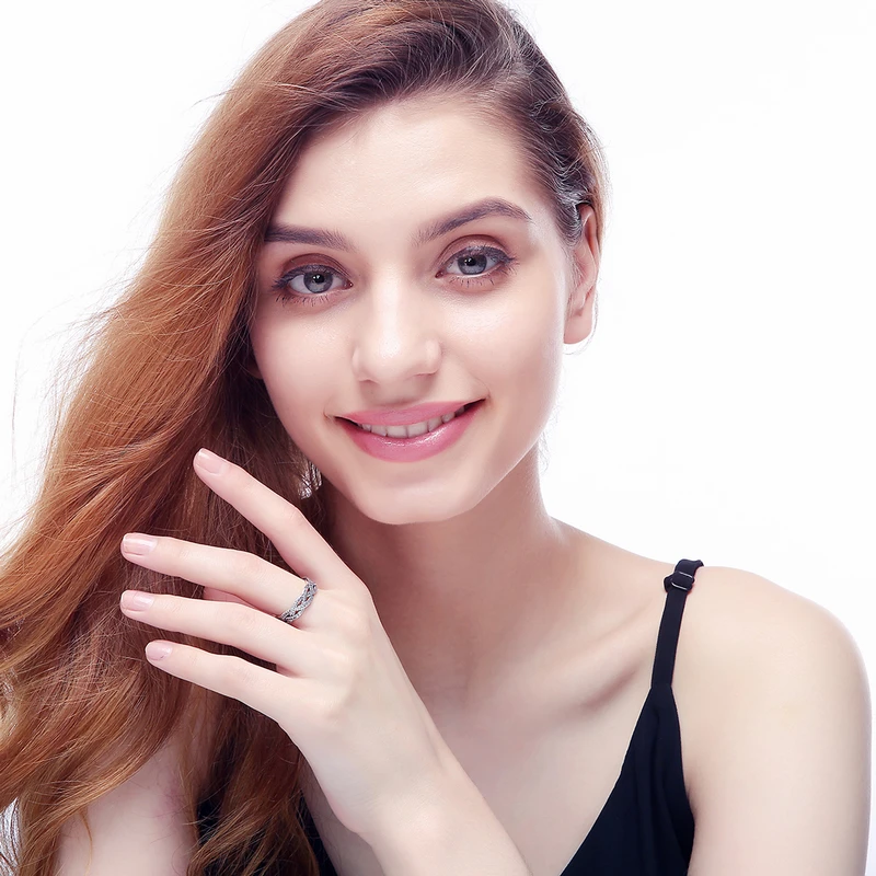 DEVOLOVE Новая мода палец для Для женщин Серебряный Цвет со сверкающими AAA