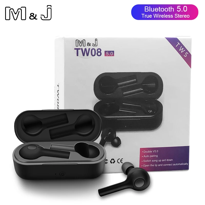 M& J, беспроводные Bluetooth наушники 5,0, настоящие беспроводные наушники, гарнитура, стерео Bluetooth наушники, pk i10 tws i30 i20 i12 tws i7s i60