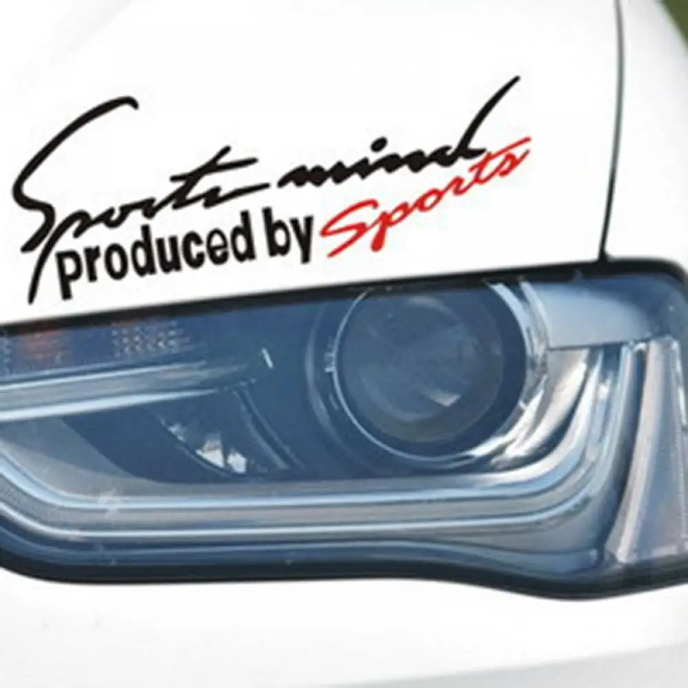 

SEKINNEW1 Pcs Car Sticker Sports Mind Body Headlight Personalized Light Eyebrow Reflective No Residue Stickers on The Cars