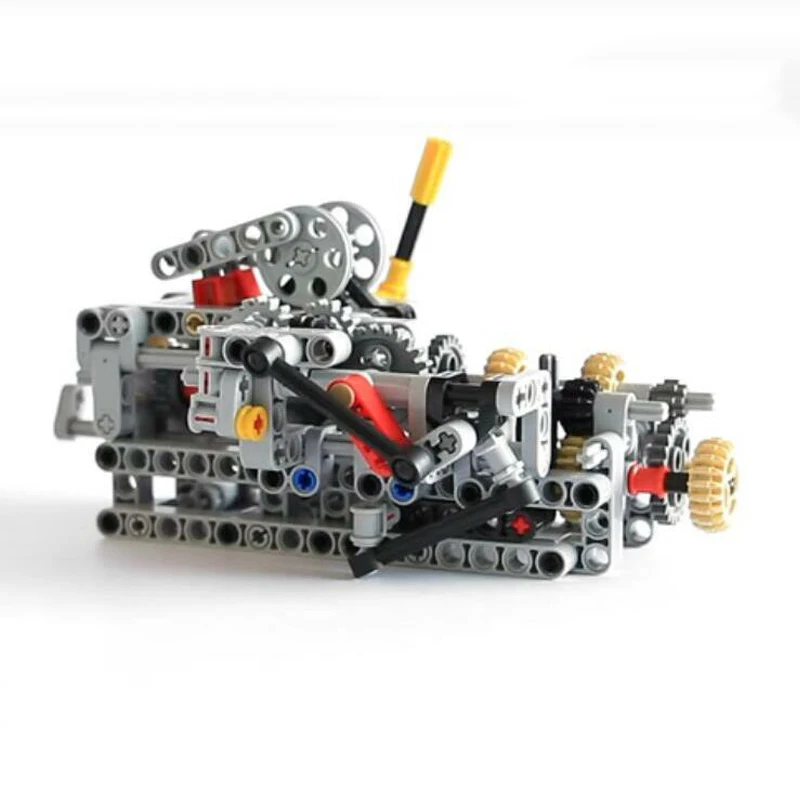 MOC 4911 V42 двигатель Technic 8 скоростей последовательный редуктор привод передняя подвеска рулевого управления автомобиля шасси системы строительные блоки игрушки