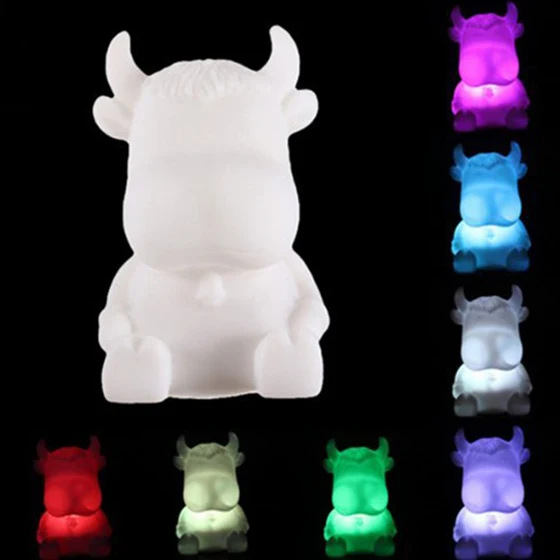 

Cow Shape 7 Color Changing LED Lamp Animal Night Light Nightlight Home Decor