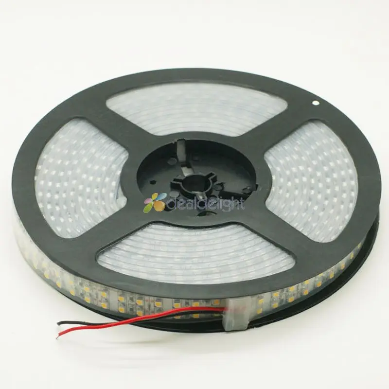 5 м 3528 SMD 240Led/M 1200 светодиодов двухрядная IP66 Силиконовая трубка водонепроницаемая
