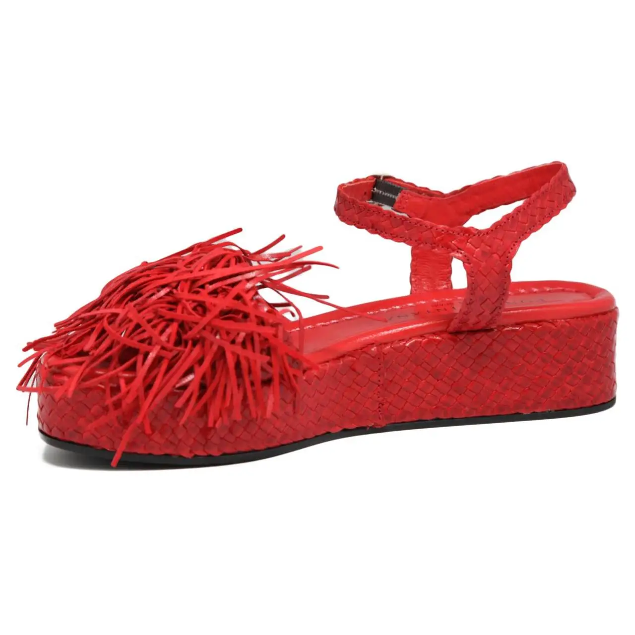 Сандалии-QUINTANA-WOMAN-6894T00-PONS-SKIN-PLATFORM с помпонами | Обувь