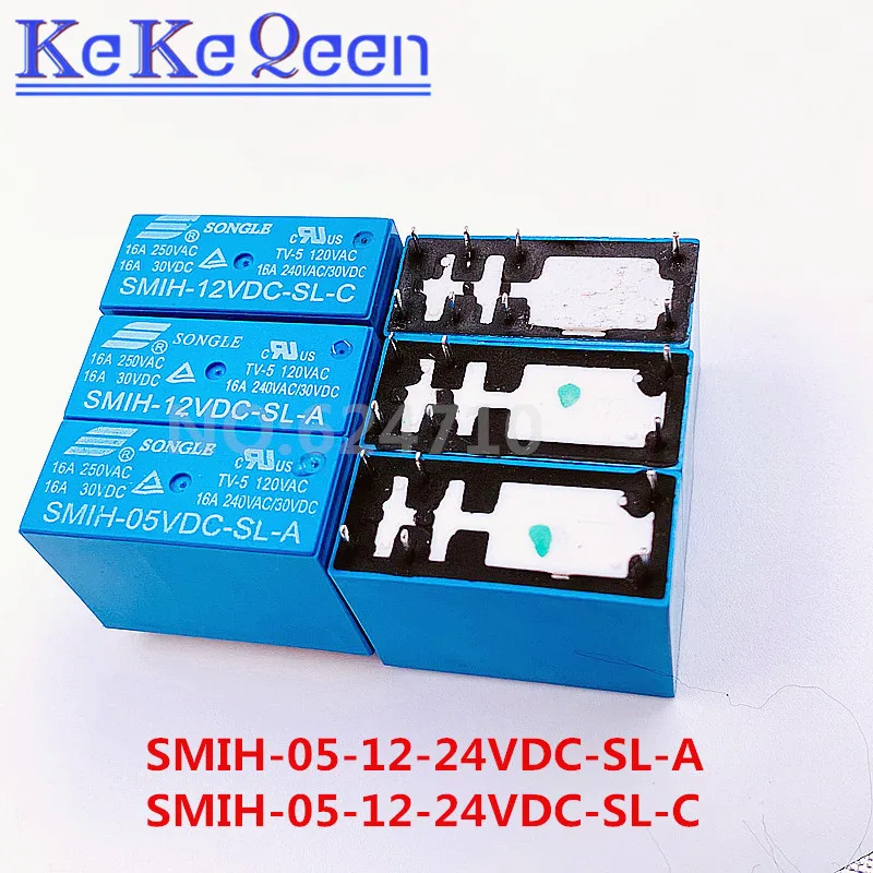 SMIH-05VDC-SL-A SMIH-12VDC-SL-A SMIH-24VDC-SL-A 05 12 24 V реле 16A 250V 6pin группа нормально разомкнутый и