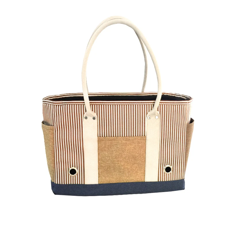 Сумка переноска в полоску для собак и кошек бесплатная доставка через CPAM|bag mate|bag