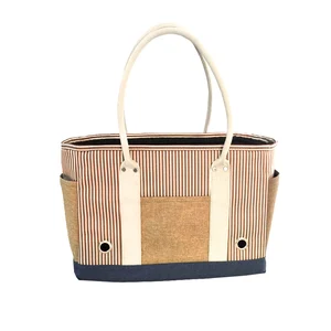 Сумка-переноска в полоску для собак и кошек, бесплатная доставка через CPAM