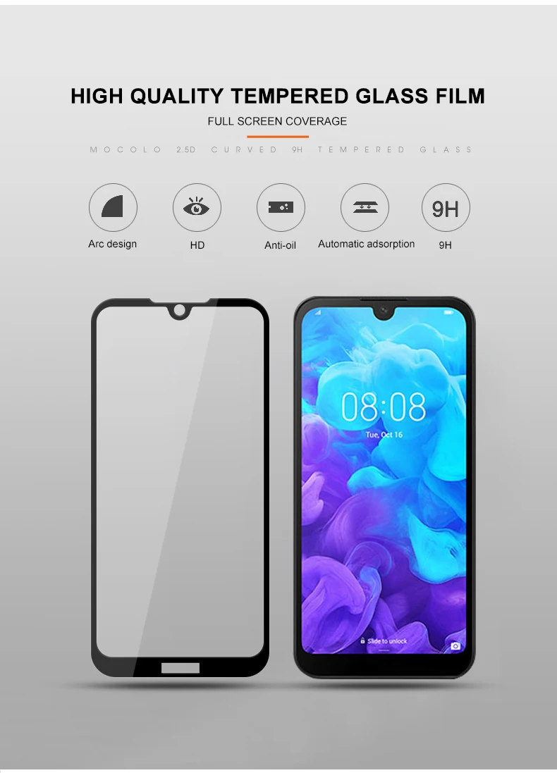 Mocolo 2.5D 9 H полное покрытие закаленное стекло плёнки защитное стекло на для хуавей хонор 8S 8X хонор8S хонор8X Huawei Honor 8S 8X Honor8S Honor8X 8 X S Global 2/4/6 32/64/128 ГБ