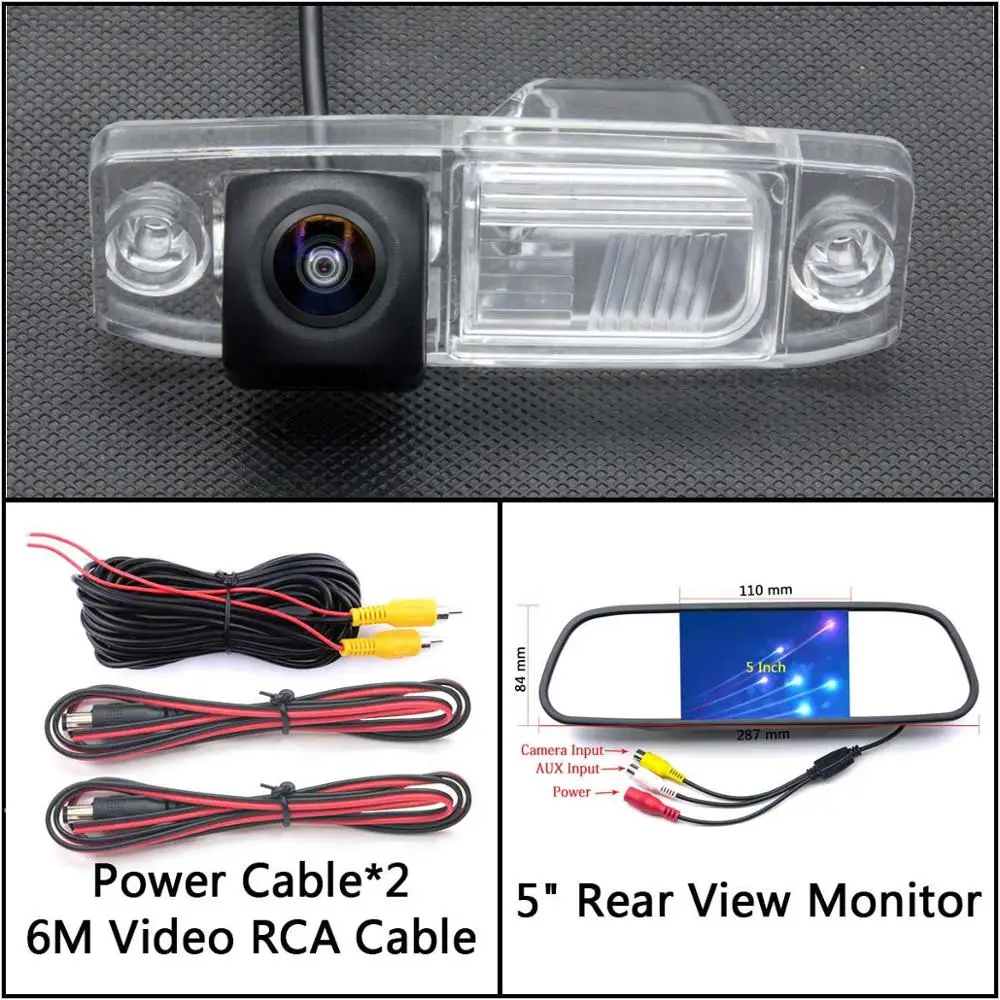 Cam N 5 inch Mirror 175 градусов HD резервная камера заднего вида для KIA Sorento 2010 2011 2012 2013 автомобильный парковочный монитор водонепроницаемый - Название цвета: Cam N 5 inch Mirror