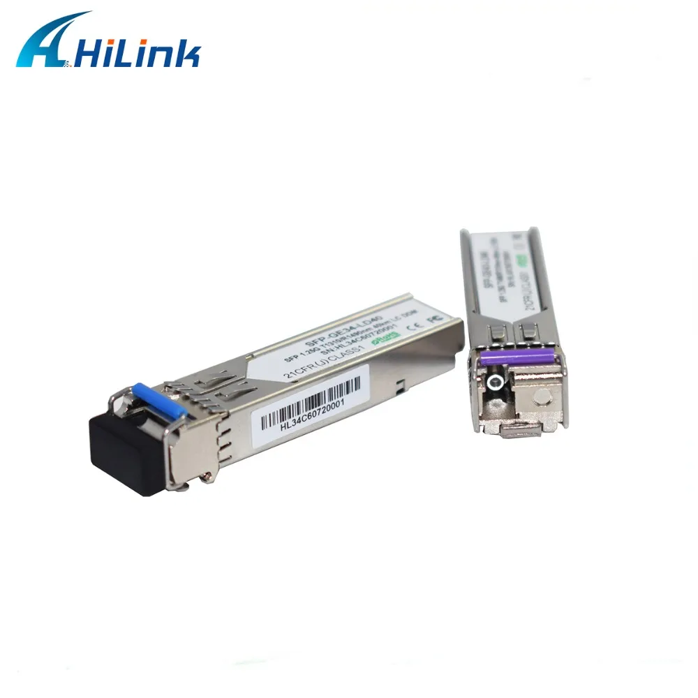 HL-GLC-BX-D/U-40D, 1,25 г bidi SFP 40 км, LC/SC, DDM, Tx1310/Rx1490 Tx1490/Rx1310