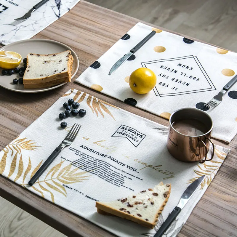 Хлопковая льняная салфетка для кухонного стола простые салфетки с