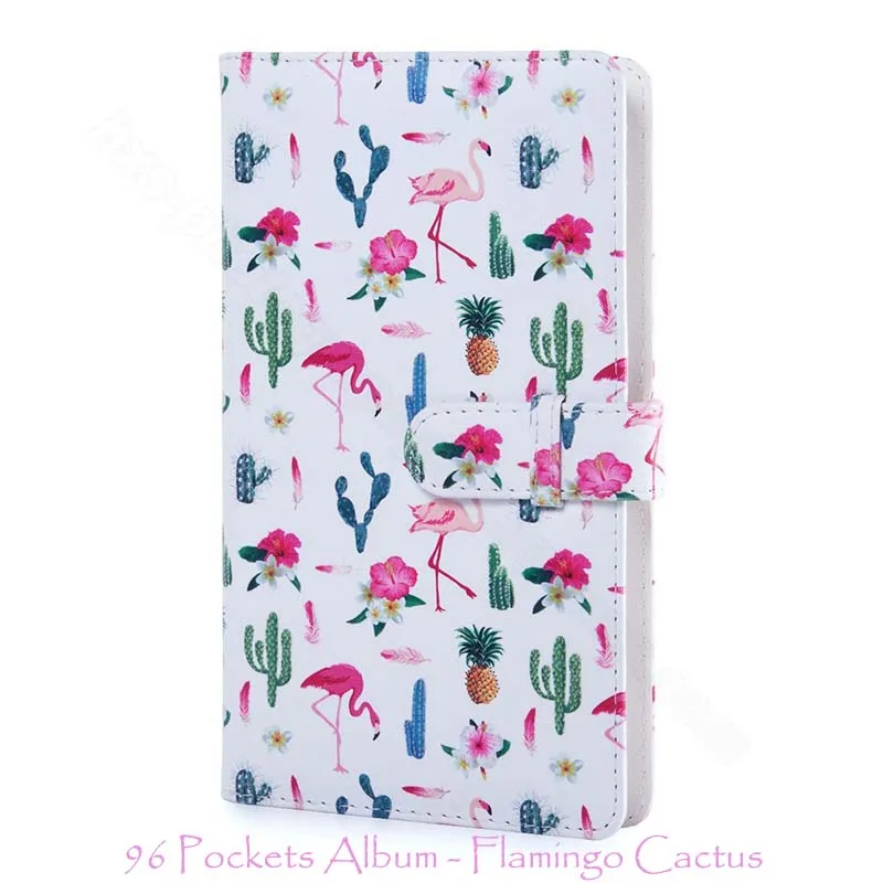 96 Flamingo Cactus Аксессуары для фотокамер Fujifilm Instax Mini 90: качественный чехол/сумка/чехол из искусственной кожи, фотоальбом Instax Mini - Цвет: 96 Flamingo Cactus