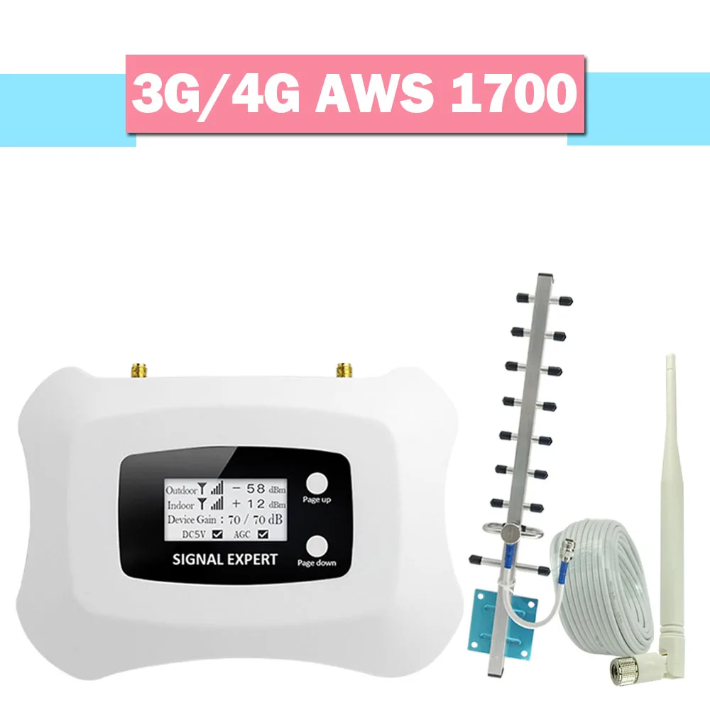 Полный интеллигентая (ый) 4G AWS 1700 2100 мобильный телефон сигнал Repaeter группа 4 AGC ЖК