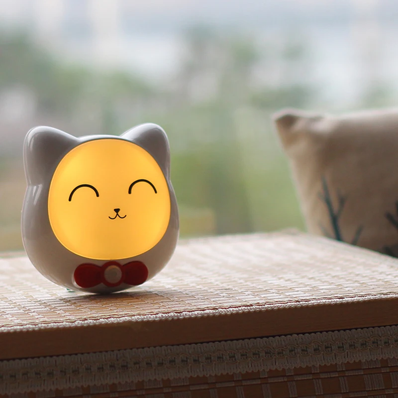 6 стилей милый кот светильник светодиодный ночник 5 В USB Перезаряжаемые движения