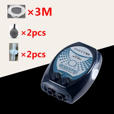 ACO-6603 3W Combo Hailea воздушные насосы кислородный насос для аквариума 2 Вт 2,5 Вт 3 Вт 4 Вт 1/2 розетки аксессуары для аквариума воздушный компрессор 220 В США Великобритания Австралия вилка ЕС - Цвет: ACO-6603 3W Combo