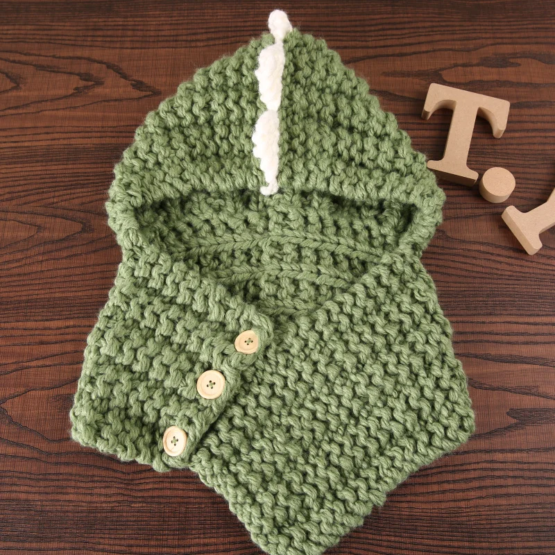 Модная миленькая детская вязаная крючком динозавр одежда фото наряды шляпа фотографии шапки для мальчиков и девочек от 2 до 10 лет