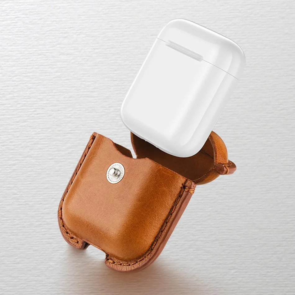 Чехол для наушников для Airpods Кожаный чехол Роскошный чехол для Apple AirPods 2 Чехол Air pods аксессуары для наушников сумки