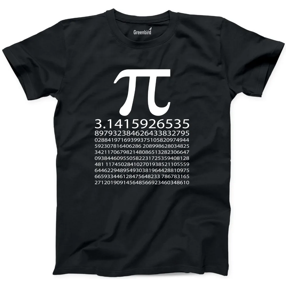 

2019 Fashion Round Neck Clothes Pi Number T-Shirt Pi Math Geek Nerd College Cool Gift Christmas Cotton Tee shirts