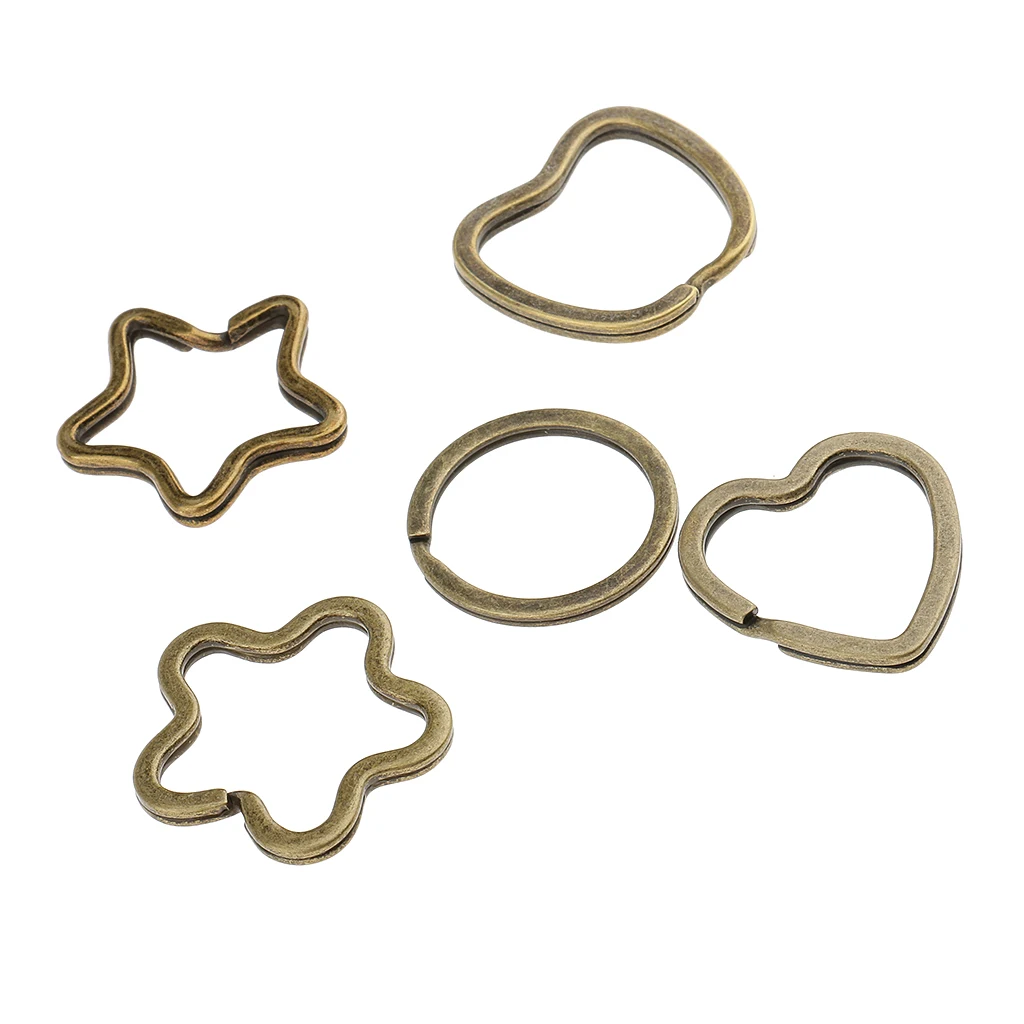 20 Pieces Alloy Bronze SPILT KEY RING Key Chain Small Ring Finding Mixed Style | Украшения и аксессуары