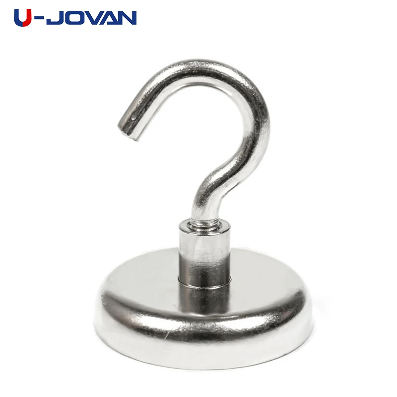 

U-JOVAN 1pc Mini Diameter of 42 mm Neodymium Magnet Super Strong Circular Hook Holder Hanger Magnets Linked Home Kitchen
