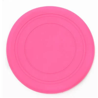 pink 1 шт. забавная силиконовая летающая тарелка для собак, собак, кошек, игрушка для собак, игра летающих дисков, устойчивая для жевания щенками, интерактивные принадлежности для домашних животных - Цвет: pink