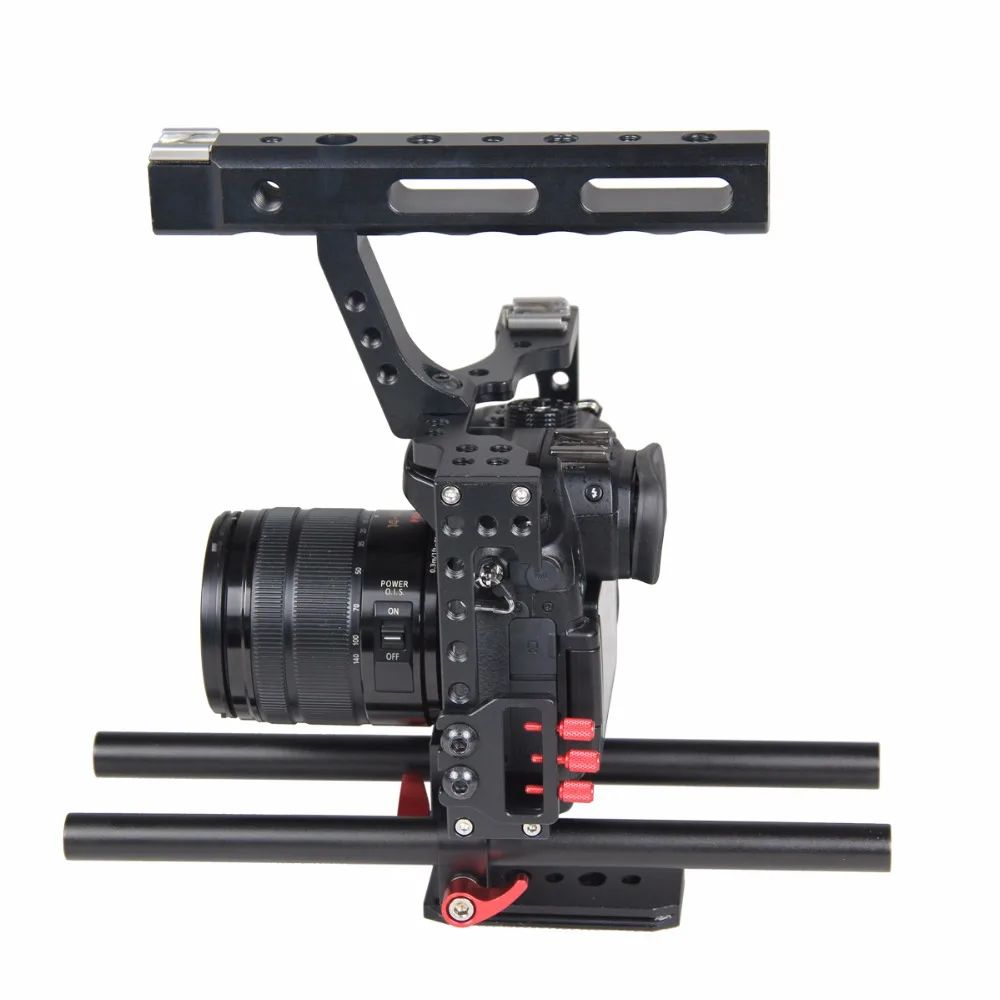 Профессиональный алюминиевый корпус для видеокамеры DSLR с 15 мм штативом Sony Alpha A7