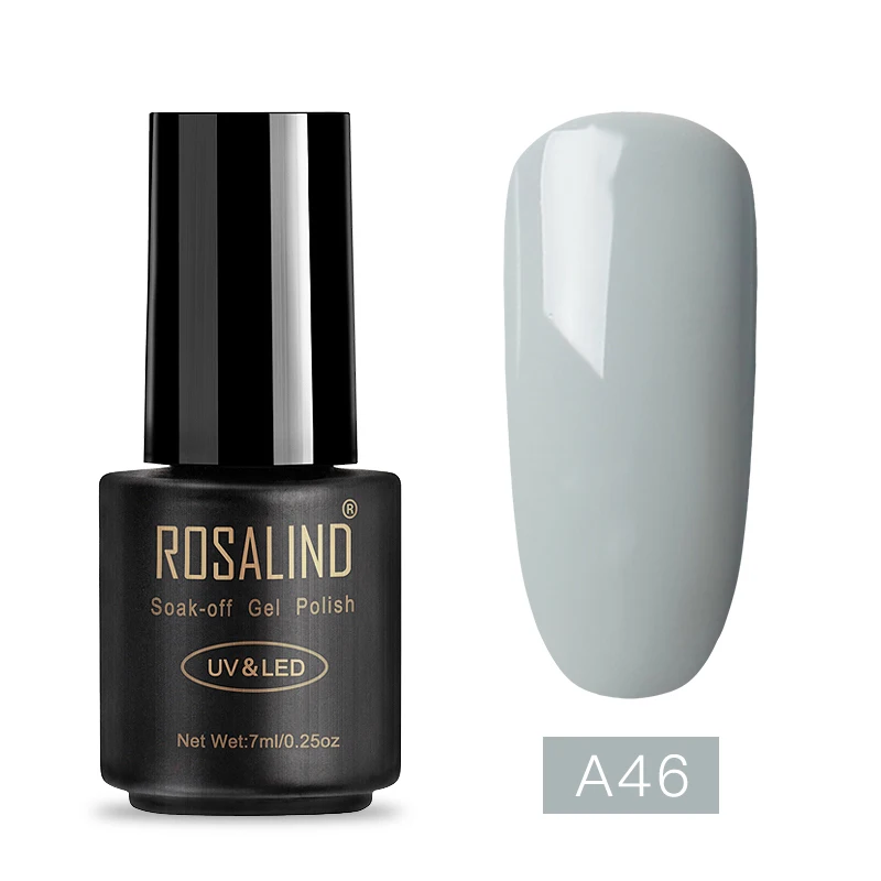 A46 ROSALIND Гель-лак для ногтей неоновый цветной набор для маникюра Полупостоянный УФ основа верхнее покрытие Гель-лак для ногтей гибридный - Цвет: A46