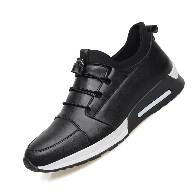 

Brand 2019 New Breathable Comfortable Leather Men Shoes Casual Lightweight Walking Male Autumn Sneakers Fashion Lace Up Footwear
