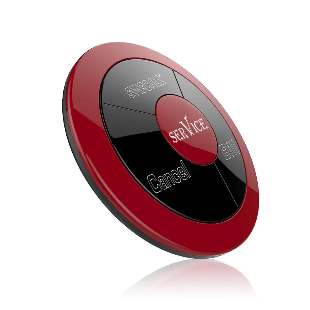 Беспроводная система вызова официанта singcallter трехкнопочный пейджер 360 градусов