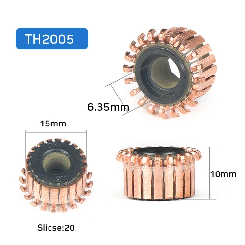 TH2005 TUNGFULL 2 шт. медный стержень генератора двигателя коллектор медных тонов латунный коллектор двигателя микро-Просверленный для арматуры Реверсивный - Цвет: TH2005