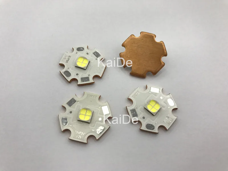 Печатная плата CREE XHP50 2546lm 18 Вт 20 6 в 12 В мм ультра высокая яркость холодный белый 6500K