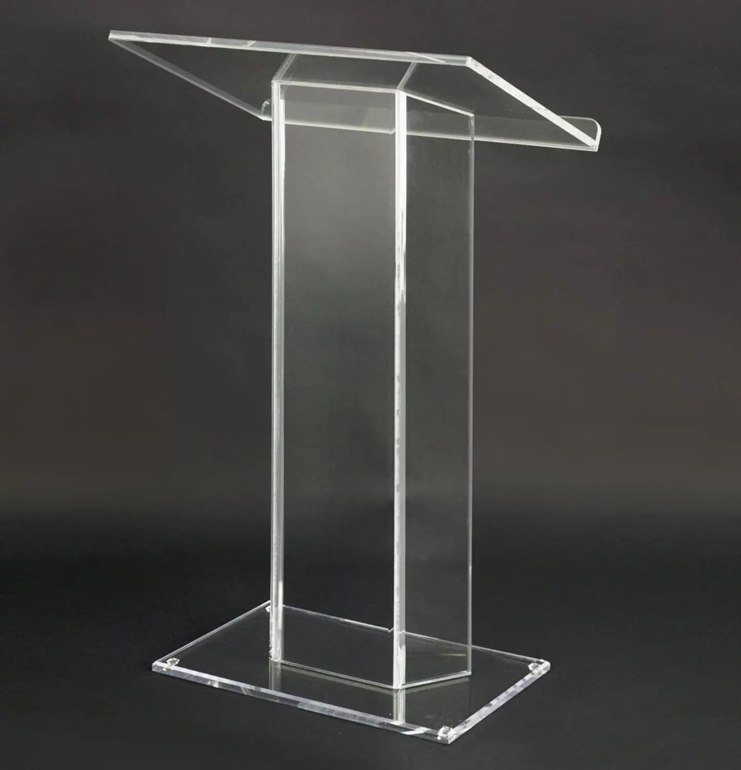 Clear Acrylic Podium, Large Top with Lip, 28
