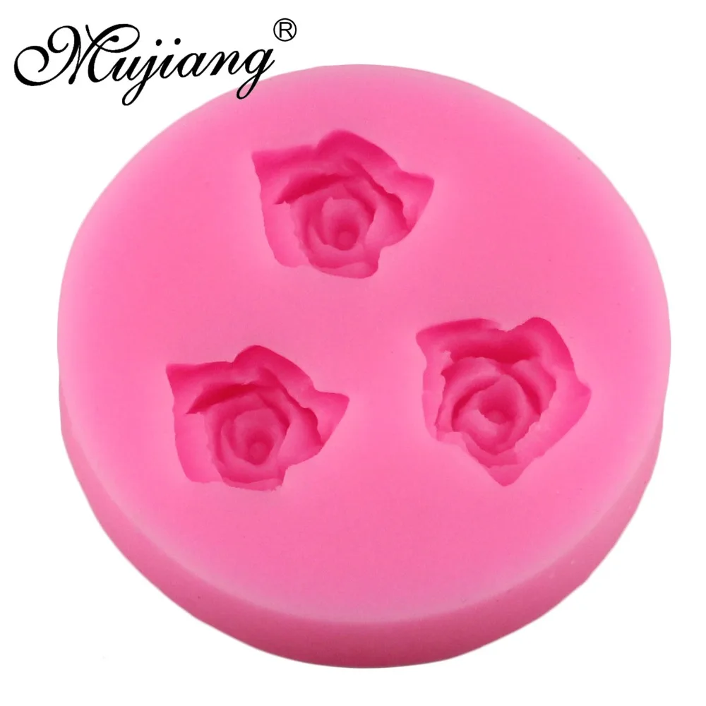 Mujiang розовые силиконовые формы в виде цветка помадка для украшения торта