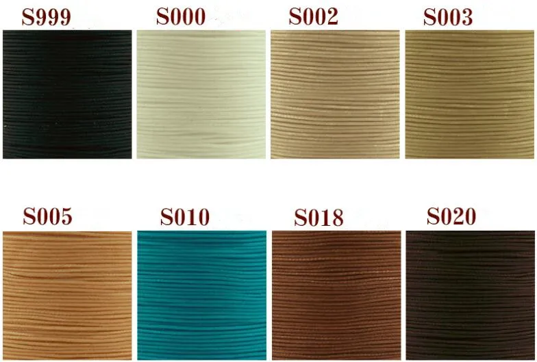 Wholesale good quality 0.7mm leather round waxed thread polyester wax 75m long 23 colors to choose | Дом и сад