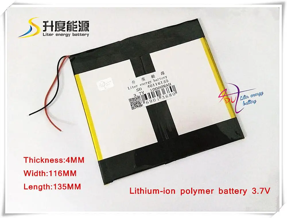 3 7 V 10000mAh 40116135 NTC полимерный литий ионный/литий ионный аккумулятор для планшетных