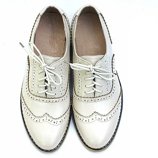 light beige Черные полуботинки из натуральной кожи на плоской подошве; большие размеры 13; винтажные женские туфли-оксфорды на шнуровке; японские дизайнерские туфли с круглым носком; Китай; 43; 12; 44 - Цвет: light beige