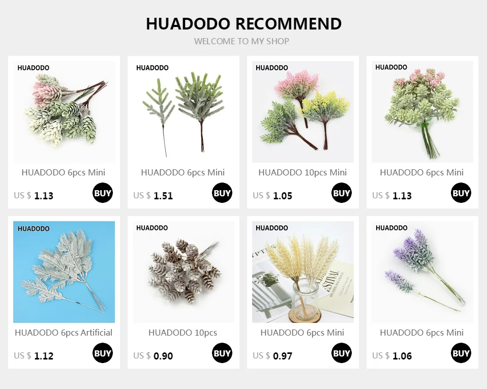 HUADODO 6 шт. искусственные растения искусственная трава искусственные цветы для дома Гирлянда DIY Скрапбукинг свадебные Рождественские украшения