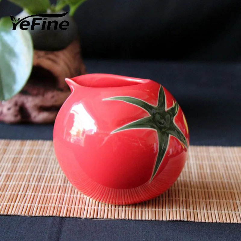 YeFine томаты форма мини керамические цветочные горшки красные вазы для