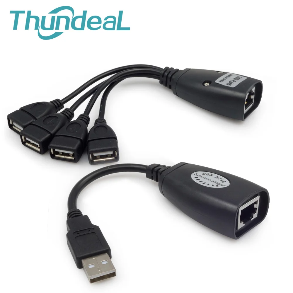1 компл. 4USB Порты и разъёмы Extender адаптер до 45 метров 150FT USB 2 0 удлинитель с помощью