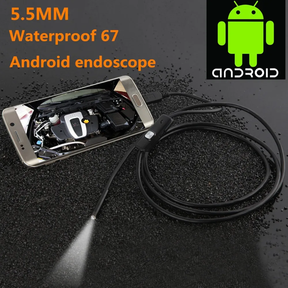 Эндоскоп HD USB 5 мм 720P с 6 светодиодами 1/1 5/2/3 5/5 м мягкий кабель водонепроницаемый