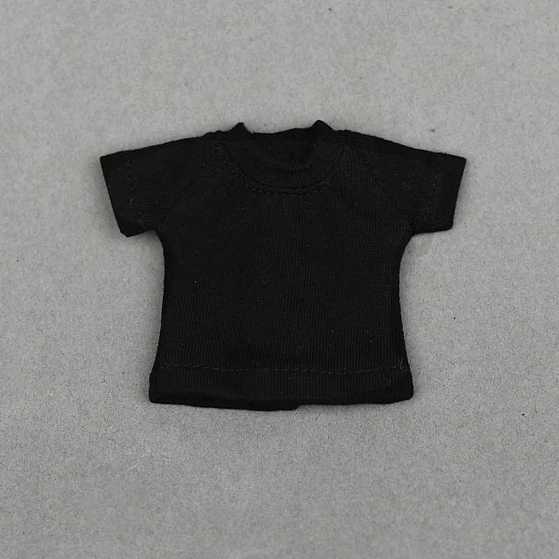 black shirt Повседневная одежда, одежда для Blythe Doll, футболка, топ, джинсовые шорты, синяя трапециевидная юбка для Blyth кукла licca, одежда 1/6, аксессуары для кукол - Цвет: black shirt