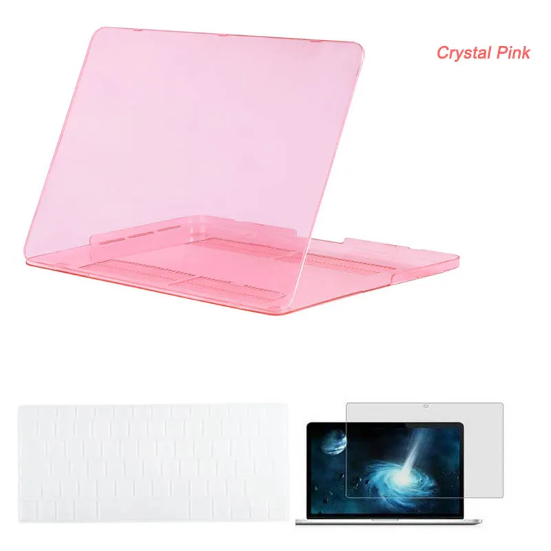 Чехол для ноутбука MOSISO Crystal для Macbook Air Pro retina 13 15, Жесткий Чехол для сенсорной панели, чехол для ноутбука Air 13 A1932 - Цвет: Crystal Pink