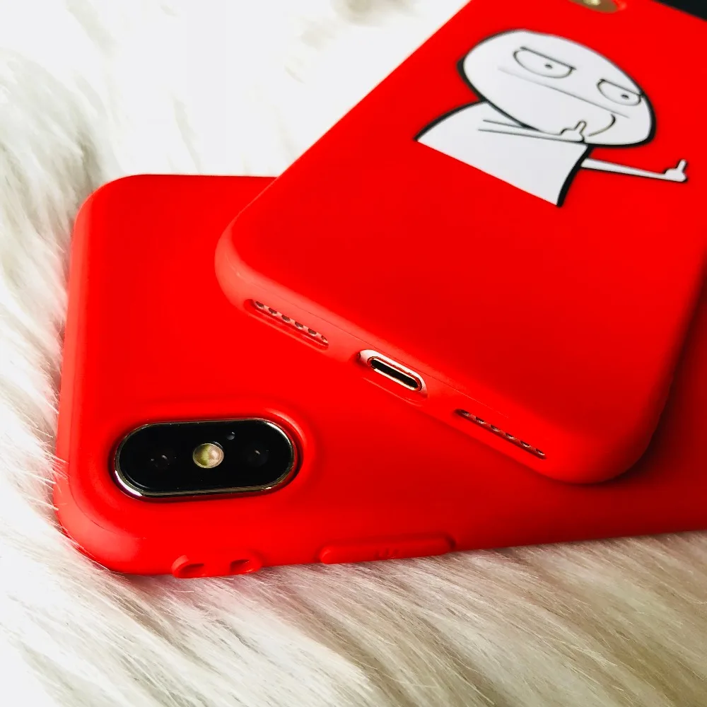 Милый мультяшный Силиконовый противоударный чехол Kerzzil для iPhone X 6s 6 из ТПУ с