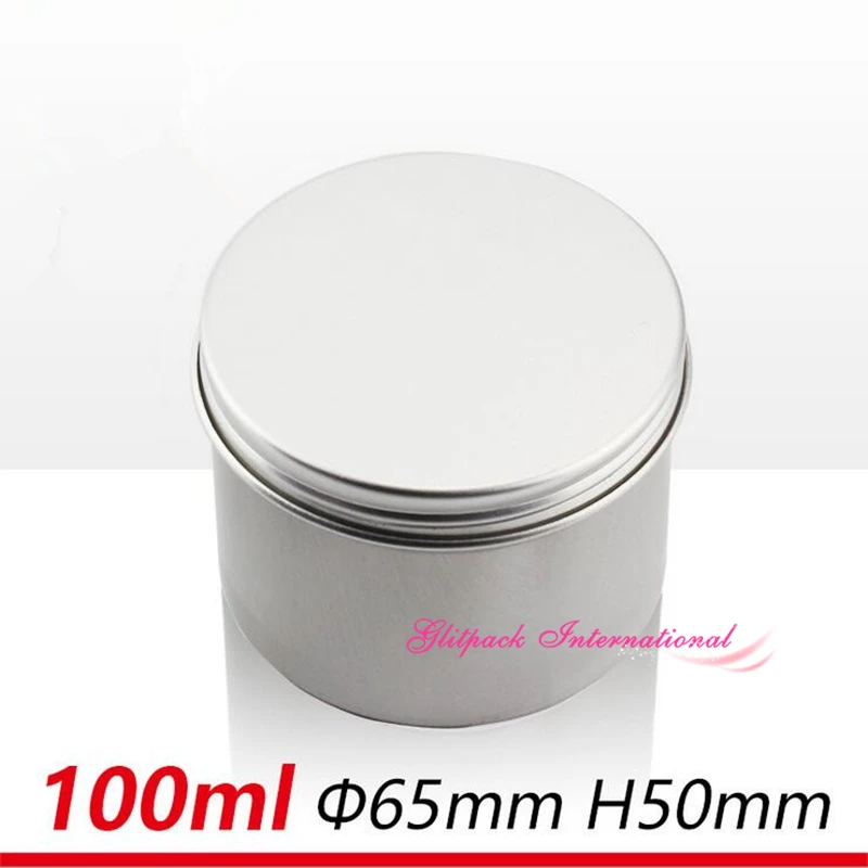 100ml Alumium Canning Jars 100g 3.5oz Tea Tin with Airtight Lids Small Candle Seamless Deep Body Screw on | Красота и здоровье