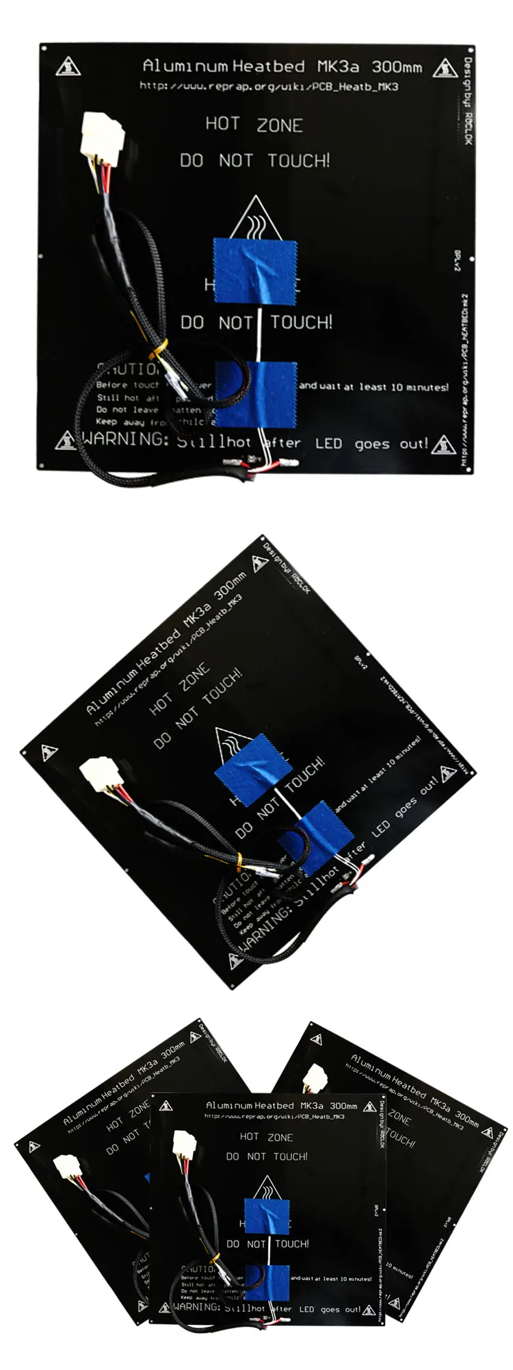 Tronxy 3D принтер части Тепловая кровать DIY kit 220*220 мм/330*330 мм стандартная алюминиевая пластина конфорка