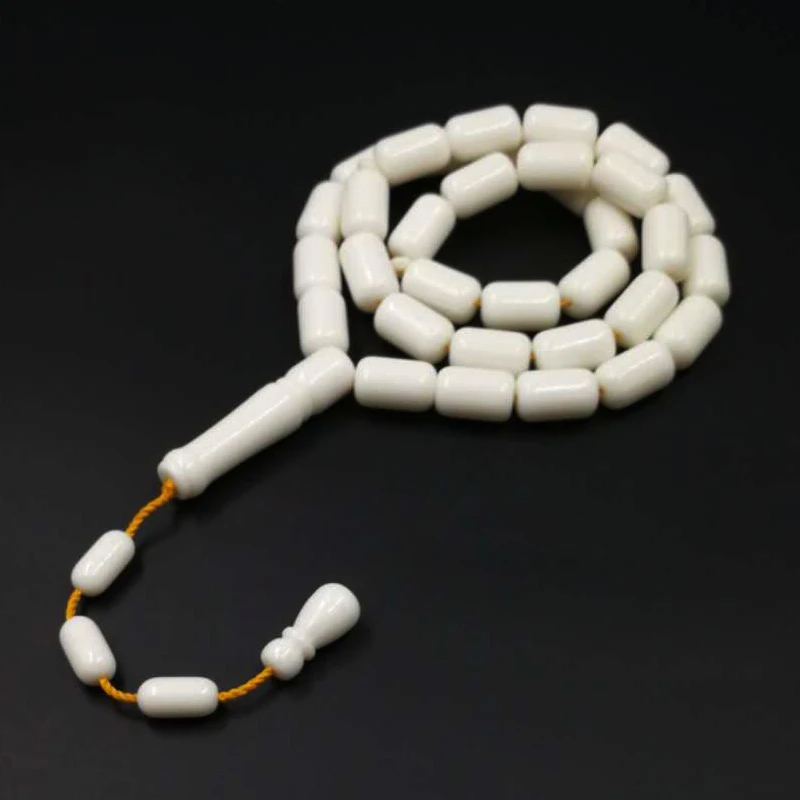 Браслеты Tasbih из белой смолы цвета слоновой кости 33 молитвенные бусины роскошный