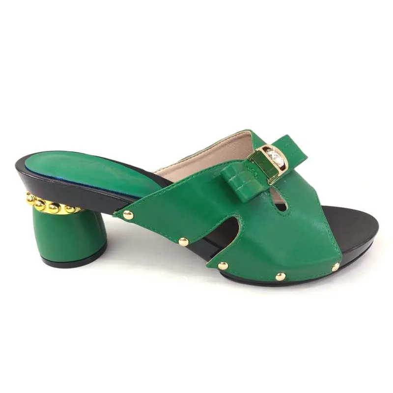 Женская обувь женская под кружевное платье свадебные шлепанцы зеленого цвета
