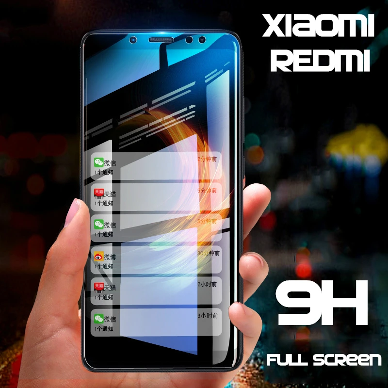 9H полное закаленное стекло для Xiaomi Mi A1 A2 Lite 8 SE чехол Redmi 5 Plus 5A 6 6A Note Pro Prime защита