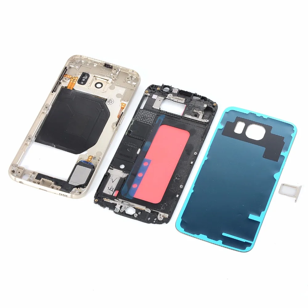 Чехол для SAMSUNG Galaxy S6 SM G920 G920F G920A G920P (стеклянная задняя крышка аккумулятора +