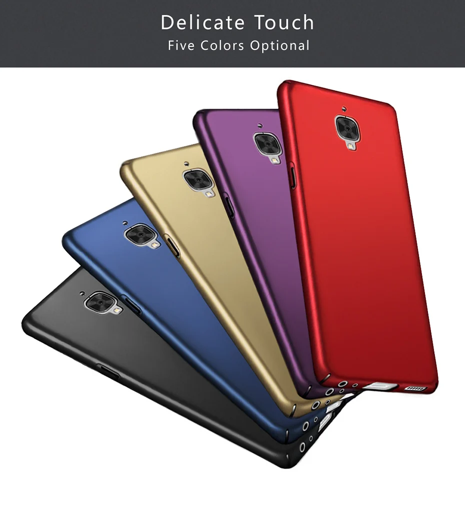Роскошный Матовый чехол для телефона OnePlus 3 3T Three ультра тонкий жесткий пластиковый защитный чехол для One Plus 3 3T Oneplus3 бампер чехол