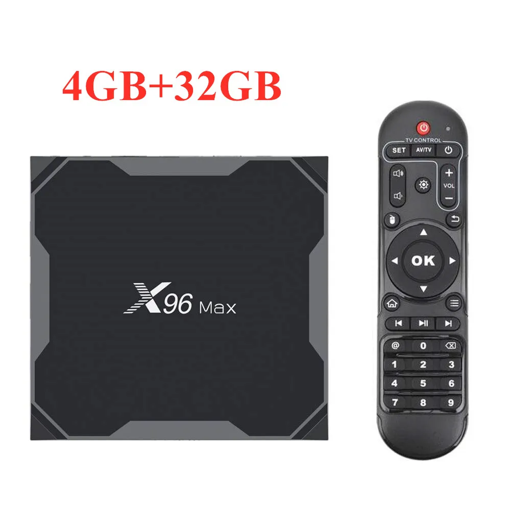 X96 Max Смарт ТВ приставка Android 8,1 Amlogic S905X2 LPDDR4 Четырехъядерный 4 Гб 64 Гб 2,4G и 5 ГГц Wifi BT 1000M 4K X96Max ТВ приставка - Цвет: x96 max 4GB 32GB